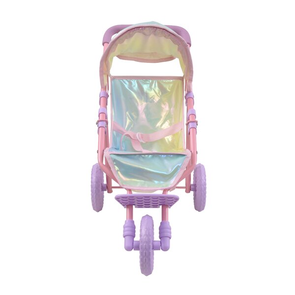 Olivia s Little World Doll Jogging Style Stroller Pink Gray